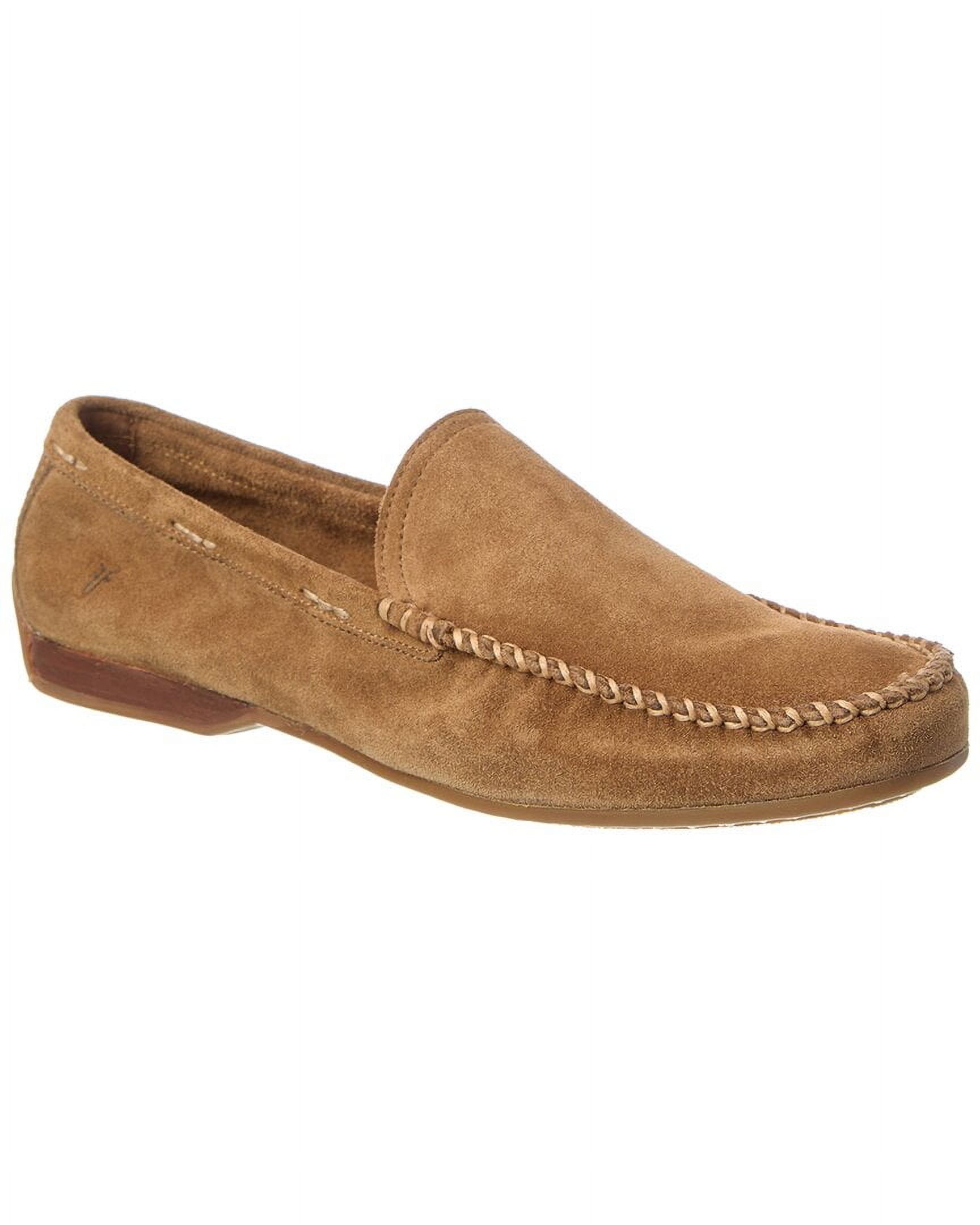 Frye Lewis Venetian Suede Loafer, 8, Brown